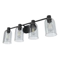 thumbnail image 5 of Hunter - Lochemeade 4-light Natural Black Iron, Medium Size Vanity Light, Dimmable, Modern Style, for Bedrooms, Dining, Living Rooms - 19711, 5 of 8