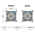 thumbnail image 4 of Boho Pillow Covers 20x20 Inch Set of 2,Carpet Pattern Throw Pillows Case,Blue Yellow Ethnic Design Outdoor Decorative Square Linen Farmhouse Decor Cushion Covers for Home Sofa Bed Couch, 4 of 6