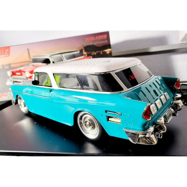 WSTER WS-1955 クラシックカー型スピーカー水色 WSTER Vintage Classic Bluetooth Speaker with FM Radio and