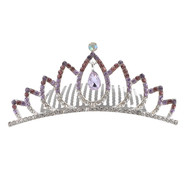 KAKOWELY Peineta de corona nupcial para boda, peineta de corona de novia, tiara para mujer, tocado de novia con clip