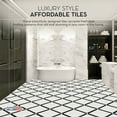 thumbnail image 6 of PowerSellerUSA Self-Stick Vinyl Modern Geometric Floor Tiles Ultra Durable 1.5mm Thick Tiles, 2-Pack/40 Square Ft., 12" x 12", Black/White Criss Cross, 6 of 8