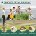 thumbnail image 7 of Land Guard 6x3x3ft Raised Rectangle Garden Beds Outdoor, Easy Assembly Durable Deep Raised Garden Bed 3ft Tall, Galvanized Metal Planter Box for Vegetables,Cream Yellow, 7 of 7