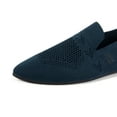 thumbnail image 4 of Miluxas Women's Woven Pointy Fashion Cutouts Breathable Knit Flat Shoes Navy 9.5(43), 4 of 9
