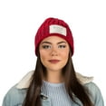 thumbnail image 3 of Women's Pompom Rock Knit Autumn Winter Beanie [One Size Fits Most], 3 of 12