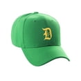thumbnail image 3 of Daxton Structured Baseball Hat Cap Curved Visor Old English Font Alphabet A to Z, Kelly Hat Gold D, 3 of 4