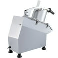 thumbnail image 2 of 110V 550W Electric Commercial Vegetable Slicer with 2 Feeding Holes, 1600 RPM, Stainless Steel Food Processor & Detachable 6 Blades for 3mm/4mm/7mm Shred and 2mm/4mm Slice, 2 of 7