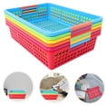 thumbnail image 4 of MIANGASTORE 6pcs Plastic Classroom Paper Organizer Turn In Trays Classroom Paper Trays For Classroom Book Baskets For Library Drawers Office Home, 4 of 9