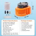 thumbnail image 5 of VEVOR Automatic Pool Cover Pump 1/10 HP 75W 540 GPH Submersible with 3 Adapters & 16 ft Hose - Orange - 1/10 HP, 5 of 5