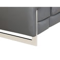 thumbnail image 3 of Dark Gray Top Grain Leather - Chrome Legs - Reading Nook - Comfortable Reading, 3 of 6
