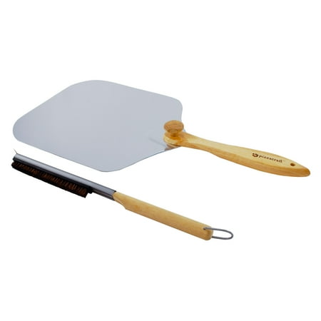 UPC: 0050016302179 | Pizzacraft Folding Peel and Stone Brush for Pizza Oven