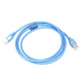 thumbnail image 5 of Cable de datos USB A macho a B macho transparente azul puerto Tetragonum línea de conexión de impresora 1,5 metros, 5 of 5