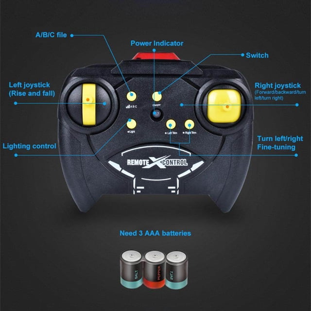Helicóptero de Control remoto con luz LED para mantener la altitud, helicópteros RC, avión, juguete volador interior para niños