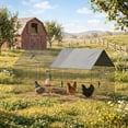 thumbnail image 2 of PawHut Metal Chicken Coop, Large Chicken Run with Water-Resistant Cover, 2 of 10