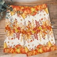 thumbnail image 4 of Orange Pumpkins Fall Kitchen Towels Set of 2, Water Absorbent Dish Towel, Thanksgiving Botanical Maple Leaves Falling Decorative Hand Towels - Quick Drying Cloth for Cooking Baking, 18x28 Inch, 4 of 8