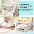 thumbnail image 5 of Topcobe Twin Over Twin Bunk Bed with Storage Stairs and Drawers, Bed Frame, Indoor Furniture for Bedroom-White, 5 of 10
