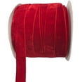thumbnail image 3 of Carrete de cinta de terciopelo de 10 yardas (rojo, 1"), 3 of 4