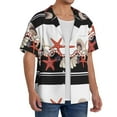thumbnail image 4 of KLL Starfishes Shells Print Men's Shirt Short Sleeve Button Down Summer Cuba Beach Shirts- 3X-Large, 4 of 7