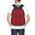 thumbnail image 6 of Daiia Vintage Burgundy Backpack for Men and Women -Durable Backpack Large Capacity, Water-Resistant Bag with Adjustable Straps and Laptop Compartment, 6 of 9