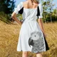 thumbnail image 5 of Vestido de manga corta con estampado de codorniz Bobwhite Ropa femenina Vestidos de verano para mujer Vestido, 5 of 7
