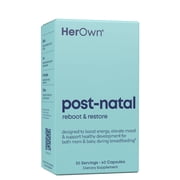 Her Own Post-Natal Vitamins - Boosts Hair Recovery, Milk Supply, & Wellness – B Vitamins, Postpartum Recovery Essentials, Daily Supplement for Breastfeeding Moms, Easy-to-Swallow, 60 Capsules