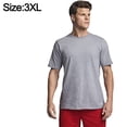 thumbnail image 2 of Camiseta deportiva de rendimiento para hombre - Camiseta de algodón con cuello redondo y manga corta para actividades al aire libre - Gris, 2 of 5