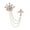 Gold, variant on Vintage Cross Tassel Chain Brooch Collar Pin,Crystal Rhinestone Cross Long Chain Lapel Pin,Suit Coat Breastpin Jewelry for Women Men.