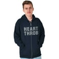 thumbnail image 5 of Heartthrob Funny Handsome Single Love Zip Hoodie Sweatshirt Men Brisco Brands S, 5 of 6
