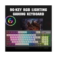 thumbnail image 3 of V600 Wired Keyboard Quick Response Anti-skid Compact 96 Keys RGB Backlight USB Gaming Keypad for Desktop - Black, 3 of 5