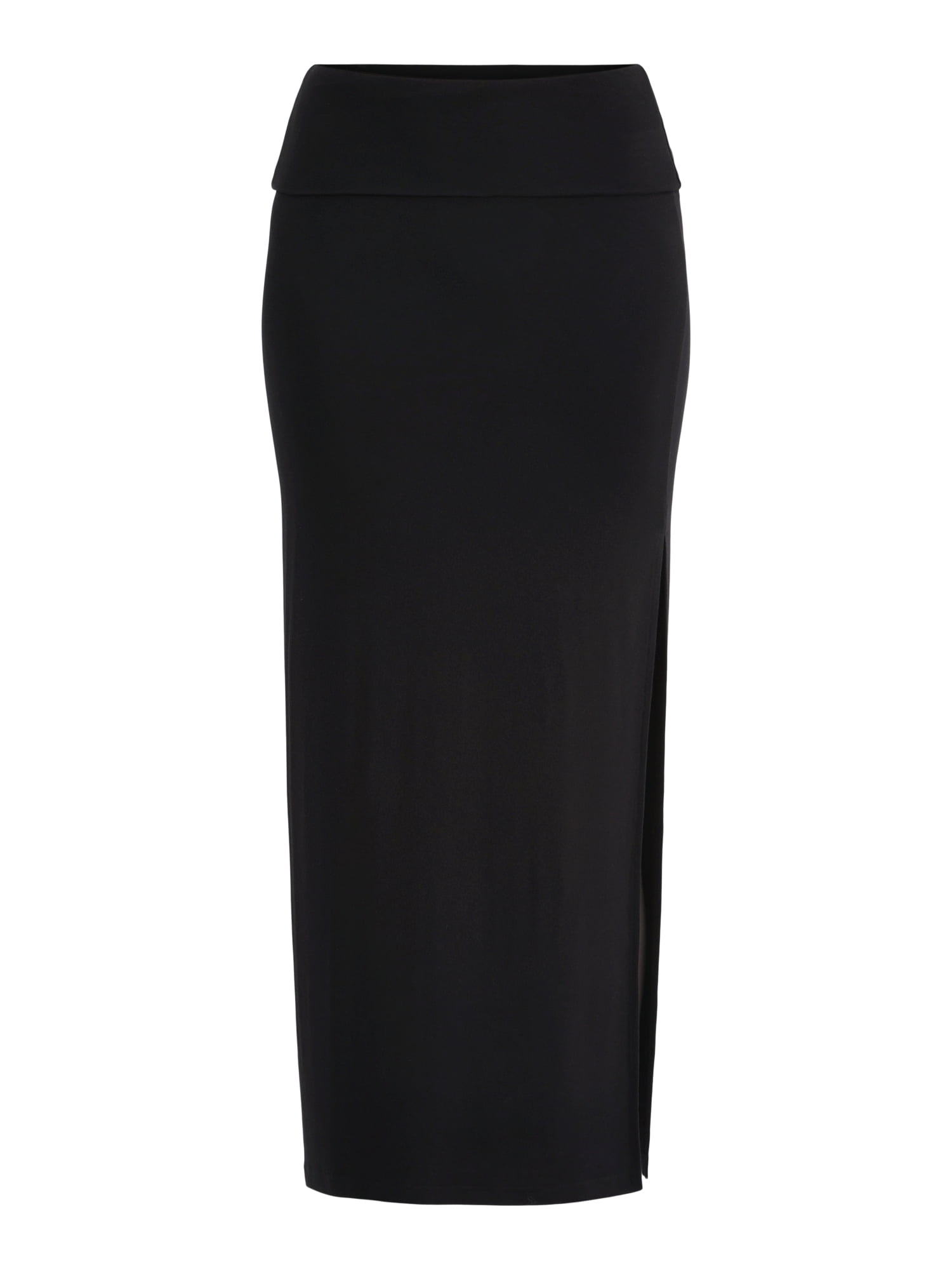 No Boundaries Knit Foldover Slit Maxi Skirt, Women's and Women’s Plus