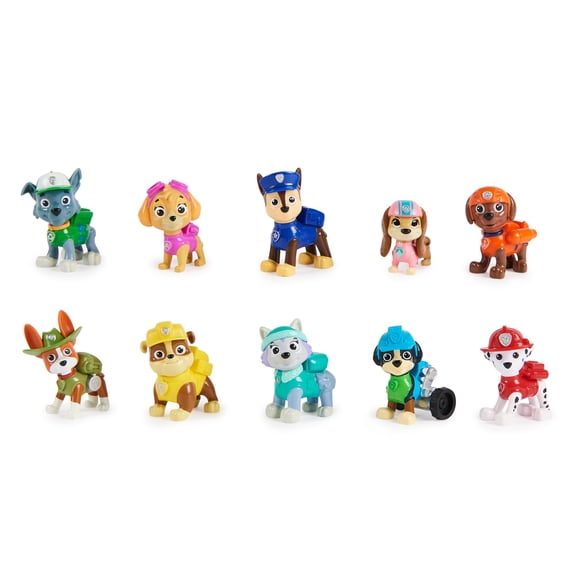 PAW Patrol, All Paws on Deck, 10 Collectible Toy Figures Gift Pack for Kids Ages 3