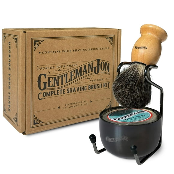 Kit de afeitado Gentleman Jon completo con brocha, cuenco y jabón