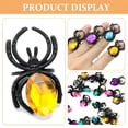 thumbnail image 4 of DESIGNICE 20Pcs Halloween Spider Ring Fake Gem Charm Spider Ring Spider Jewelry Halloween Party Favors, 4 of 7