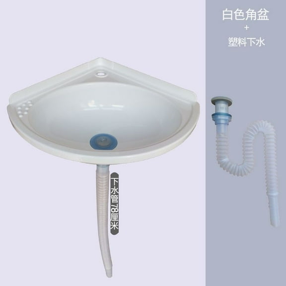 LOLIPPYY Corner Sink: Wall-Mounted Corner Sink For Small Bathrooms - Triangular Wash Basin For Compact Restrooms And Mini Wall Hung Vanity