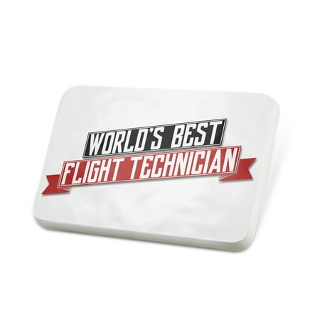 Porcelein Pin Worlds Best Flight Technician Lapel Badge – (Best Nail Technician In The World)
