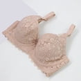 thumbnail image 5 of GEWSEY Sexy Lace Bras for Women Push Up V Neck Wireless Lined Comfort Bralettes Support Comfort Everyday Mesh Seamless Bra (Beige, 38D), 5 of 7