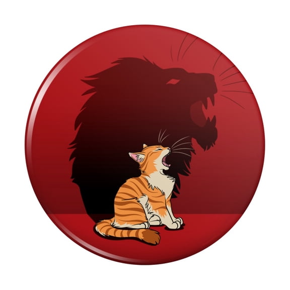 Little Kitten Lion Roar Pinback Button Pin