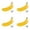 Yellow 4 Packs, variant on Stainless Steel Banana Shaped Flask For Alcohol Whiskey Portable Liquor Container With Leakproof Cap