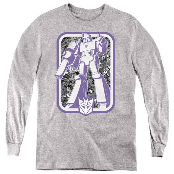 Transformers Decepticon Youth Long Sleeve T-Shirt Athletic Heather