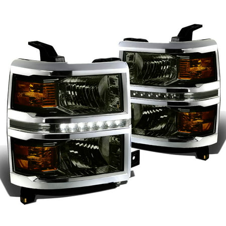 For 2014 to 2015 Chevy Silverado 1500 LED DRL Light Bar Headlight ...