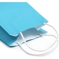 thumbnail image 2 of 20 Pack Blue Kraft Paper Gift Bags, Party Favor, Shopping Bags with Handles, 2 of 4