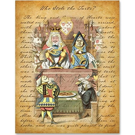 Queen of Hearts - Who Stole the Tarts? - 11x14 Unframed Alice in Wonderland Print