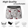 thumbnail image 2 of Men's Boxer Briefs, Red Black White Paisley Soft Comfy Mens Underwear Boxer Briefs Breathable With Widen Waist, 2 of 7