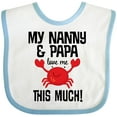 thumbnail image 3 of Inktastic Nanny and Papa Grandson Crab Boys or Girls Baby Bib, 3 of 4