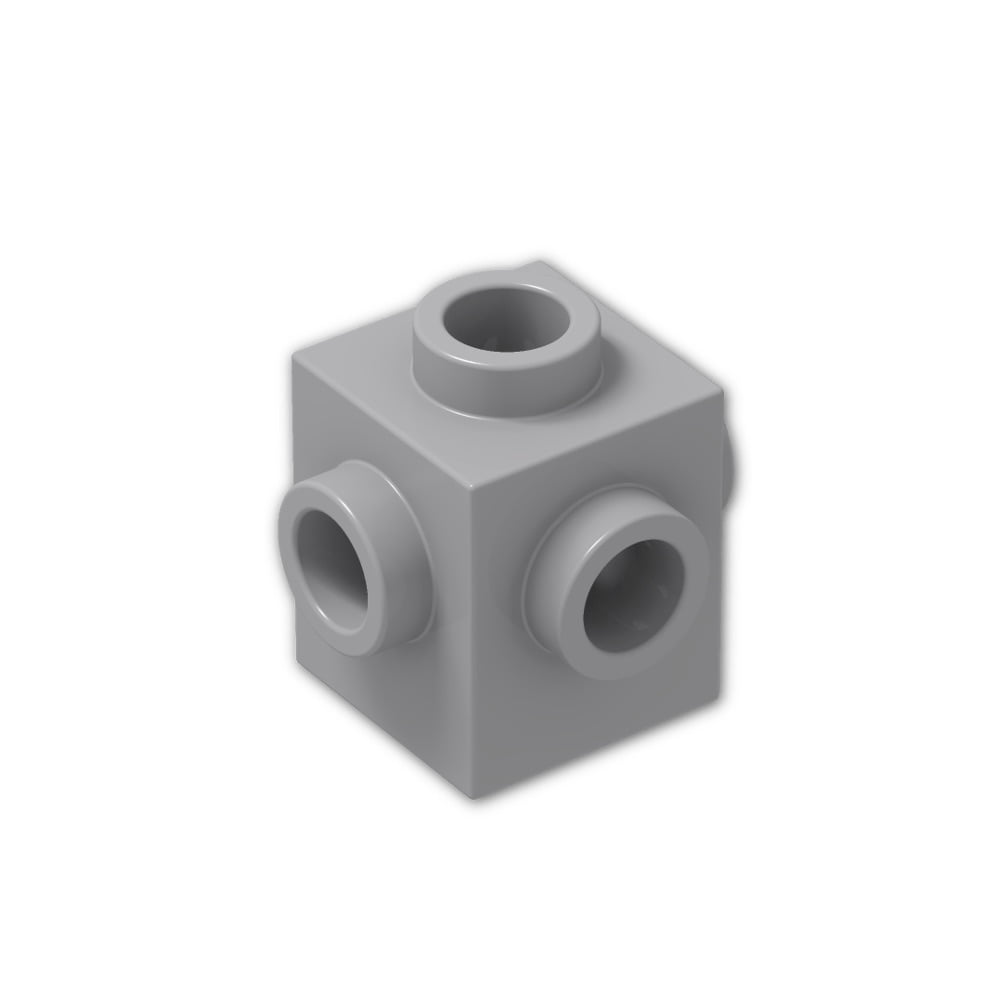 Lego 4 Black 1x1 brick block with 2 studs and lip NEW