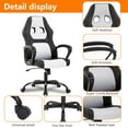 thumbnail image 5 of BestMassage Adjustable & Ergonomic Swivel Gaming Chair, White, 5 of 7