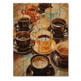 thumbnail image 3 of Designart "Coffee and Tea Bliss VI" Food & Beverage Print on Natural Pine Wood, 3 of 5