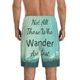 thumbnail image 3 of Gaeub Not All Those Who Wander Are Lost1 Printed Men's Short Pajama Pants, Lightweight Lounge & Sleep Bottoms Keep You Cool - XX-Large, 3 of 9