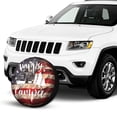 thumbnail image 3 of KAKALAD Camper Happy usa flag Spare Tire Cover Universal Vehicle Accessories Buckle Car Tools 15”in, 3 of 6