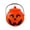 Orange with Lid 4.3in, variant on Sturdy Plastic Pumpkin Bucket Set with Handle & Lid for Halloween Candy Pail | Stackable Nesting Trick Treat Container Design Holiday Party Favor Bulk Pack Gift Display Fun Decor (4.3in)