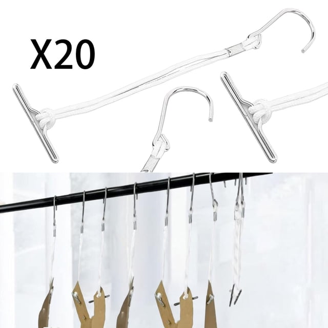 20 ganchos de patrón con cordón para guardar patrones de costura, ganchos de metal anudados profesionales con abrazadera para sujetar el patrón.